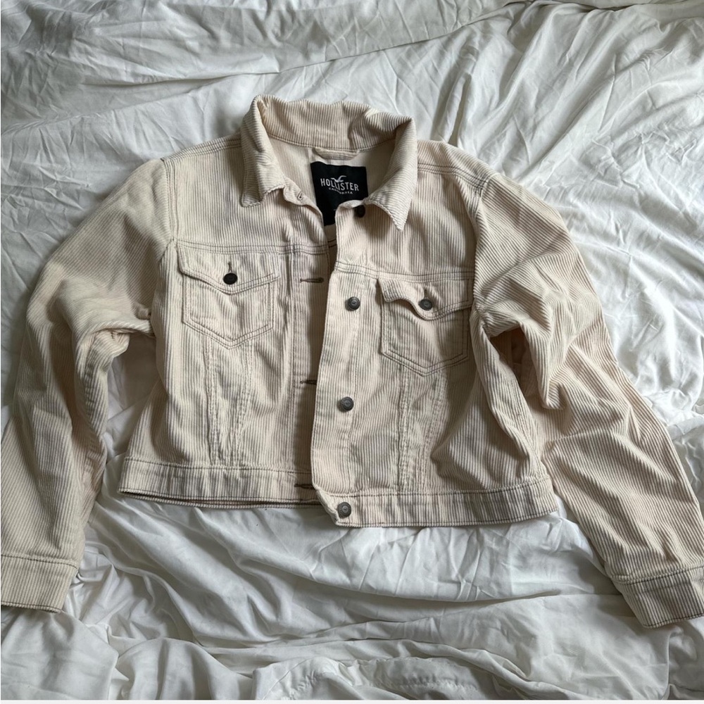 Hollister Beige/Cream Corduroy Jacket